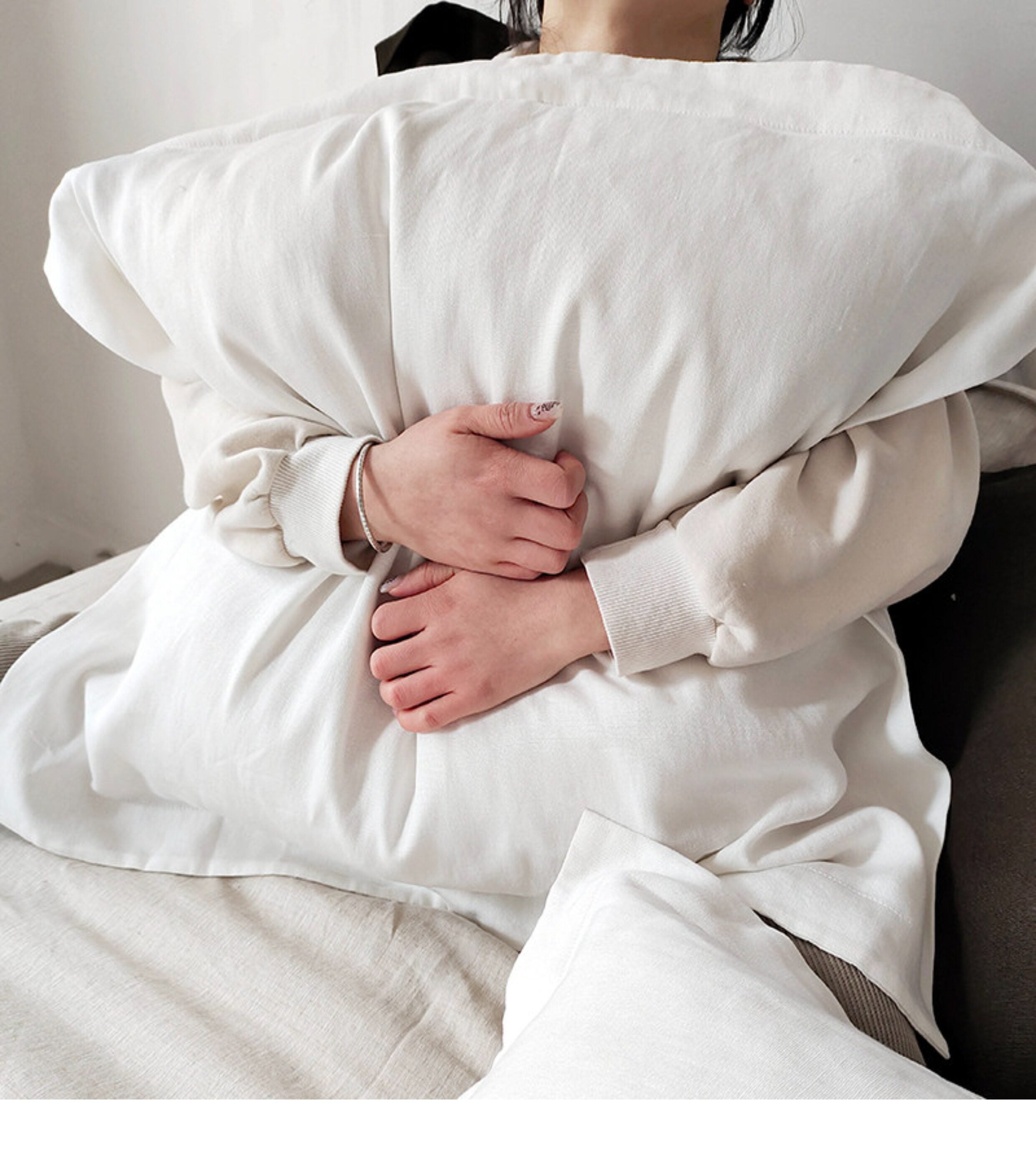 Oxford Flange Linen Pillowcase - 100% Stonewashed Natural Linen - Forest Green
